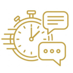 5-minute fast response guarantee icon for private car inquiries.