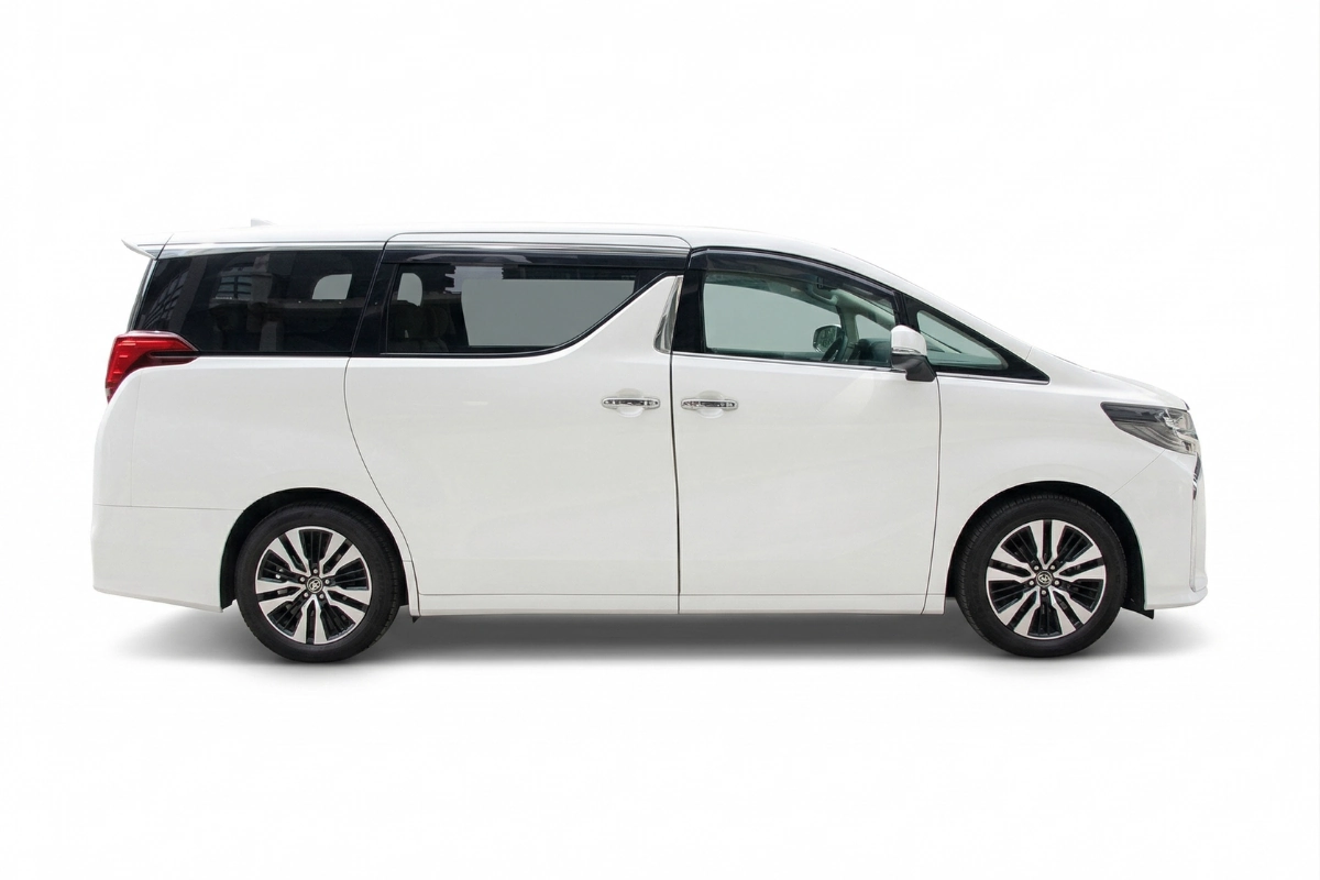 Toyota Alphard exterior view for luxury 7 seater private car SG to JB transfer