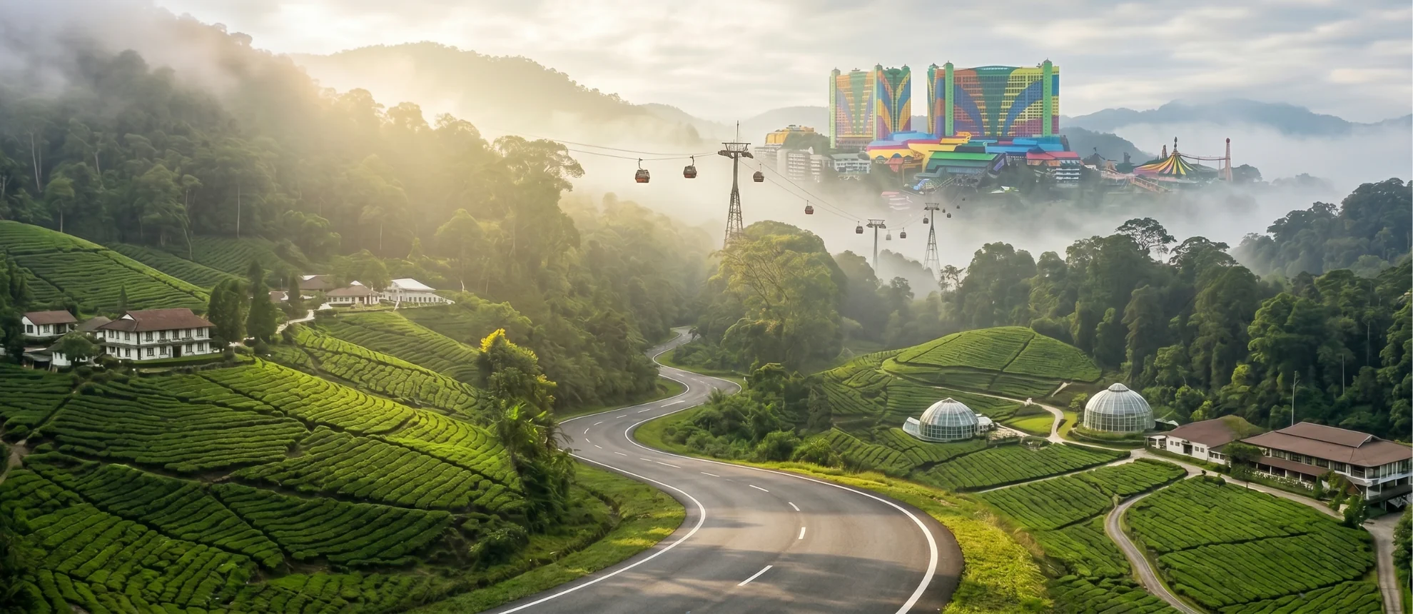 Scenic view of Genting and Cameron Highlands for a custom Singapore to Malaysia day trip.
