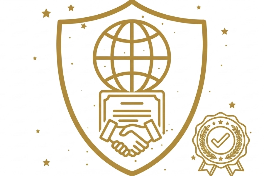Licensed and authorized Singapore-Malaysia private transport provider seal.