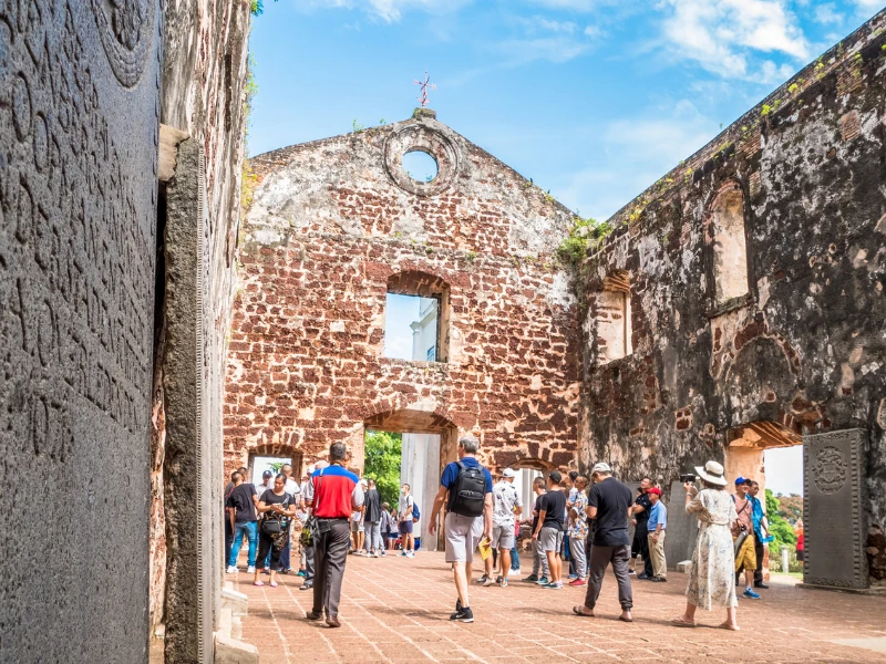 Breathtaking hilltop ruins of St. Paul's Church, a popular historical stop added to your flexible Malacca day trip private car itinerary.