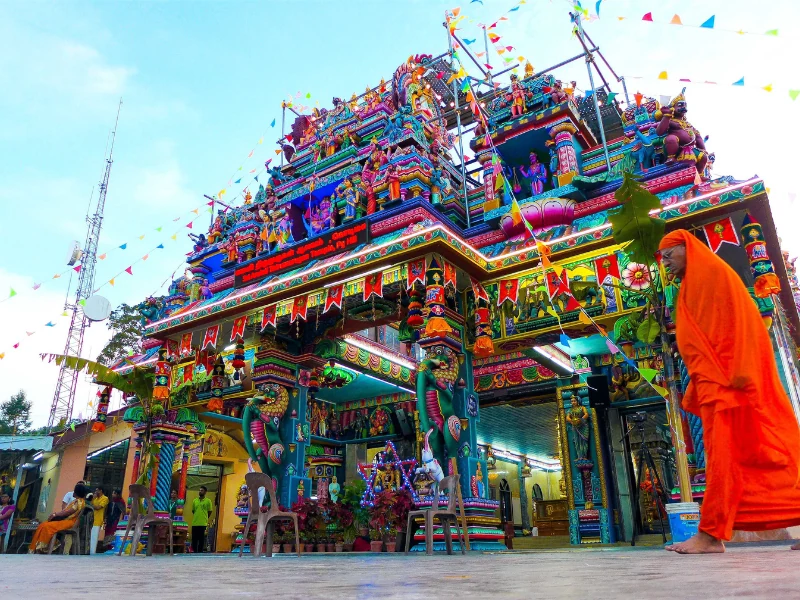 The vibrant Sri Aruloli Thirumurugan Temple on Penang Hill, a cultural highlight of your flexible and comfortable Penang Day Trip by private car.